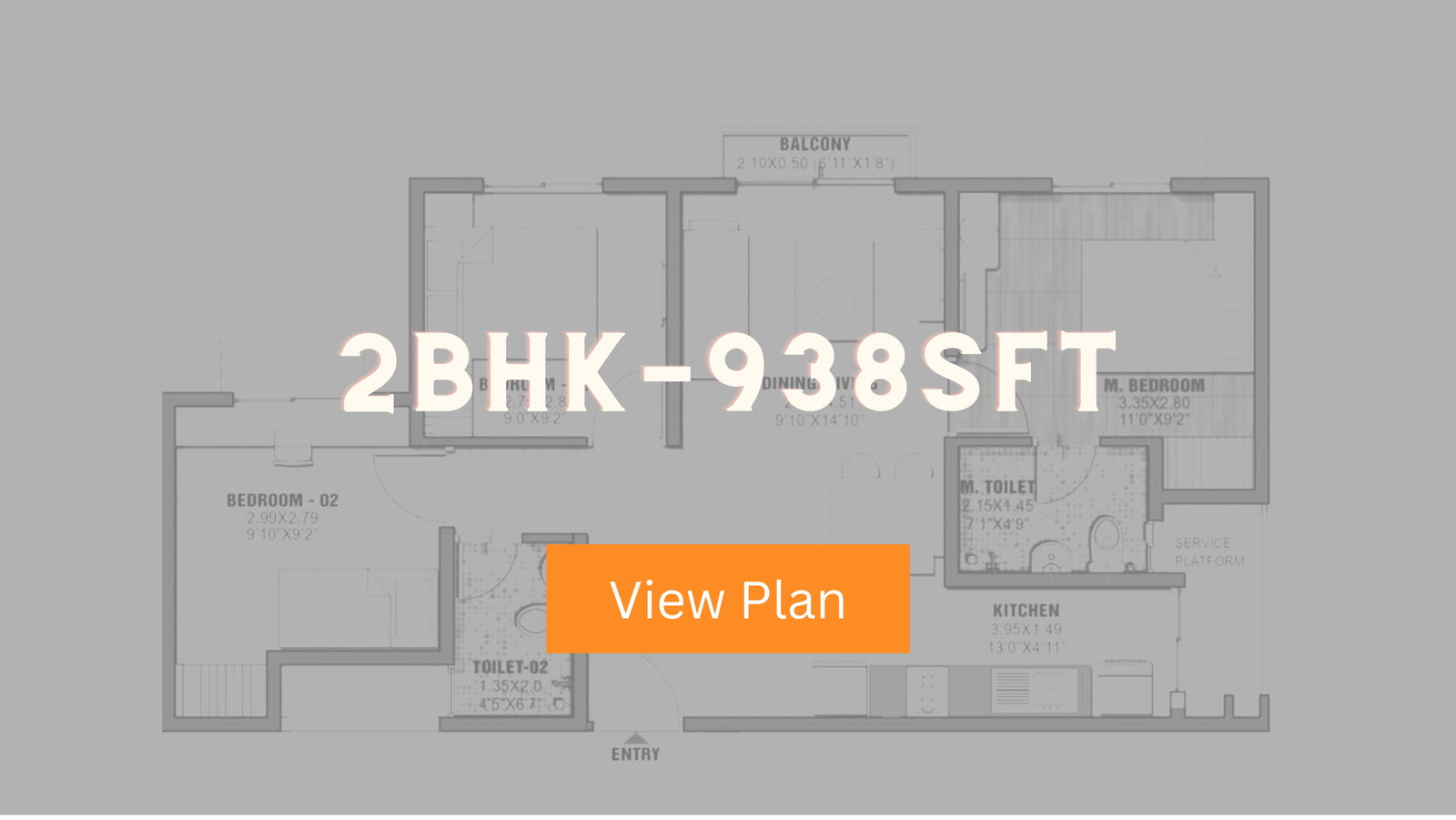 Brigade El dorado 2bhk