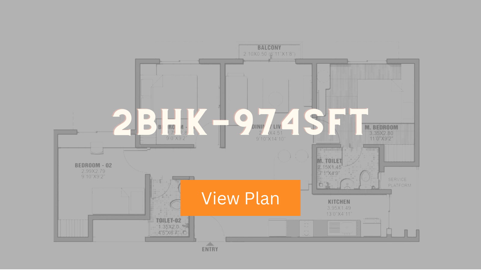 Brigade El dorado 2bhk